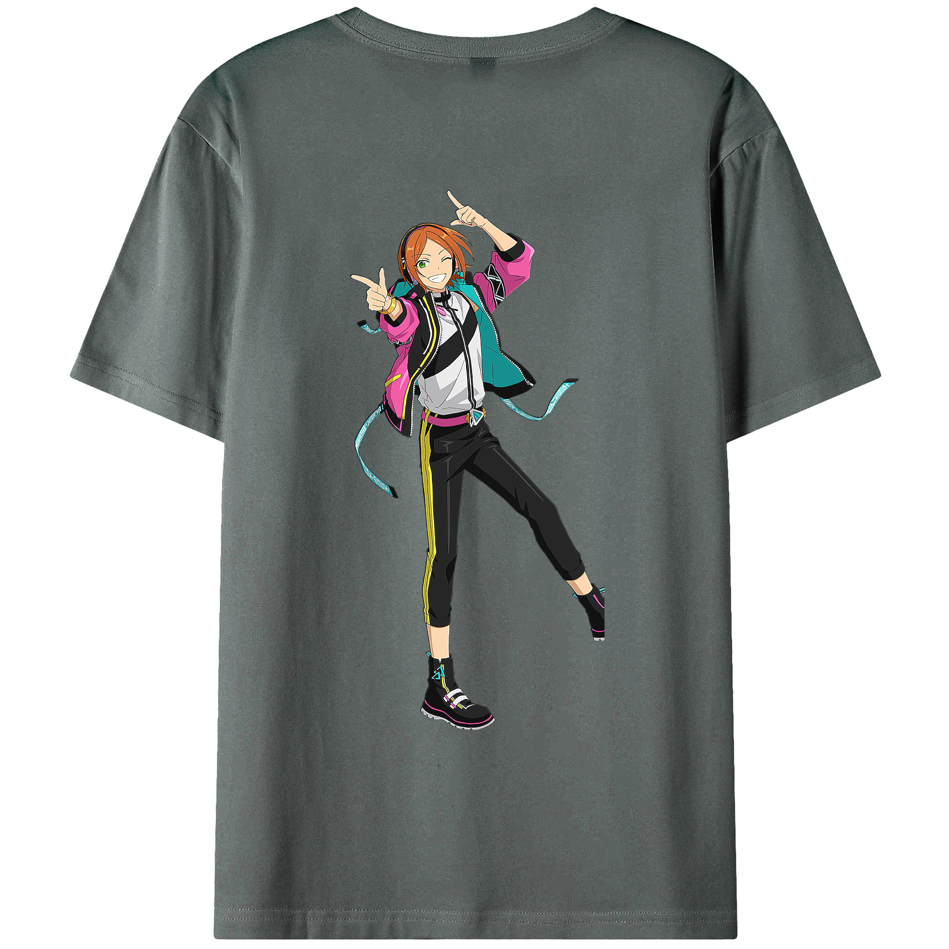 （画像用） あんさんぶるスターズ! Ensemble Stars 綿100％ メンズ半袖Tシャツ（バックプリント） 通気性